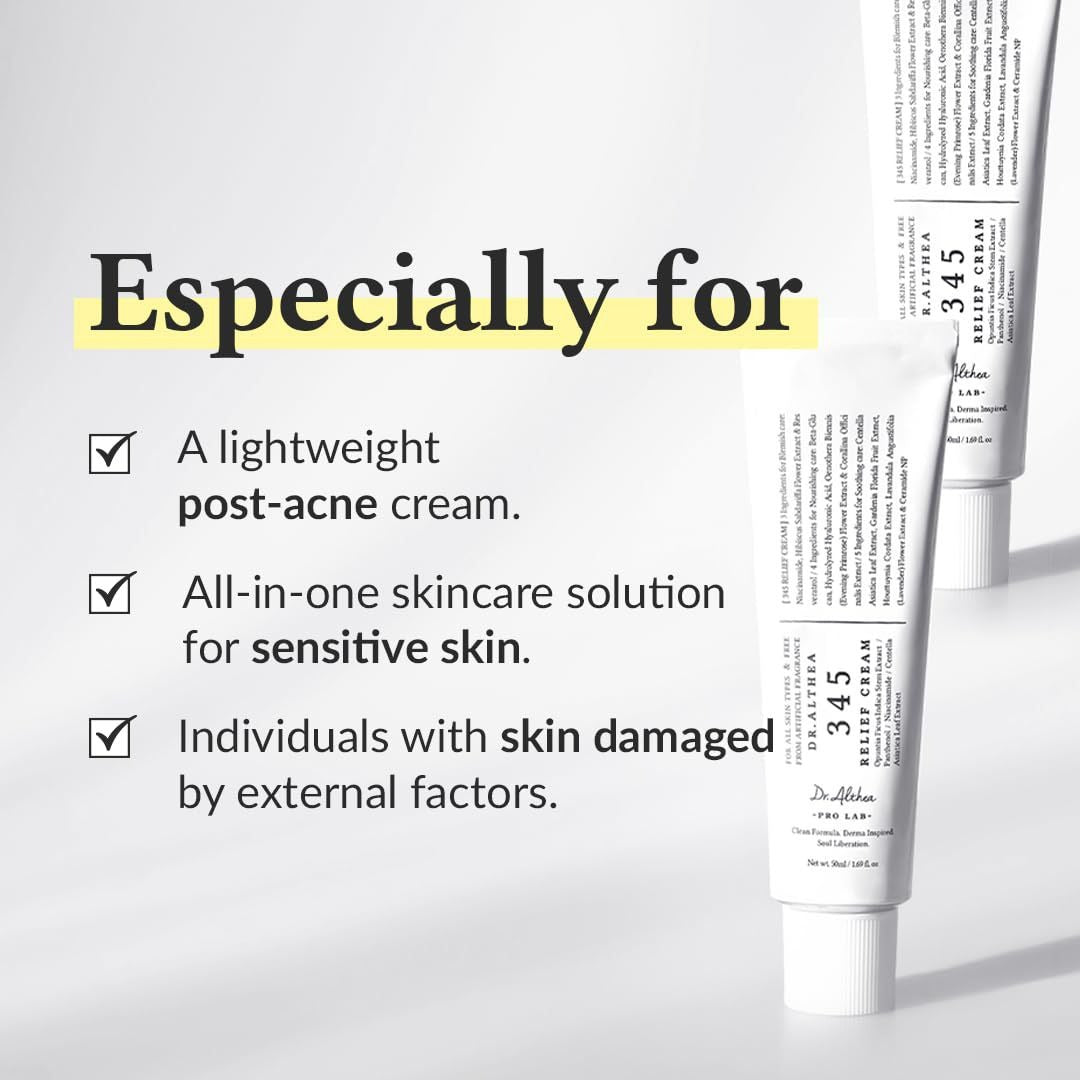 Dr Althea 345 Relief Cream Providing Gentle Care Soothing Formula Durable Quality Comfortable Use - 50ML